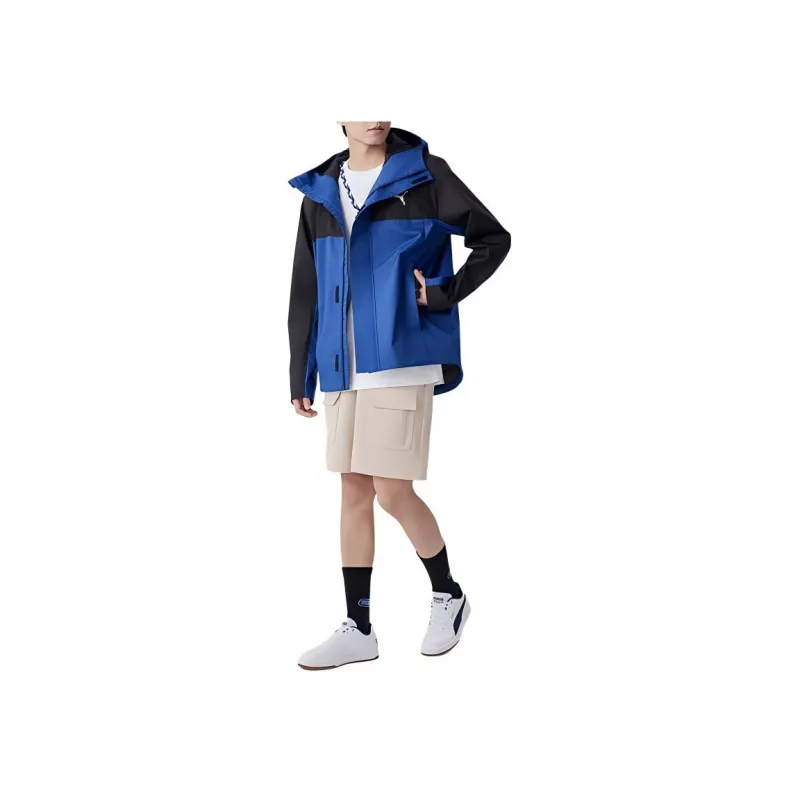 PUMA Outdoor Hiking Waterproof And Windproof Windbreaker Jacket Men's Deep Navy Blue-2