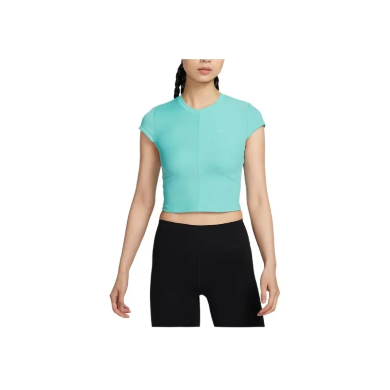Nike One Fitted Rib Women's Dri-FIT Short-Sleeve Cropped Top-0