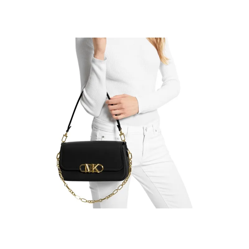 MICHAEL KORS PARKER Artificial Leather Shoulder Bag Women's Black-6
