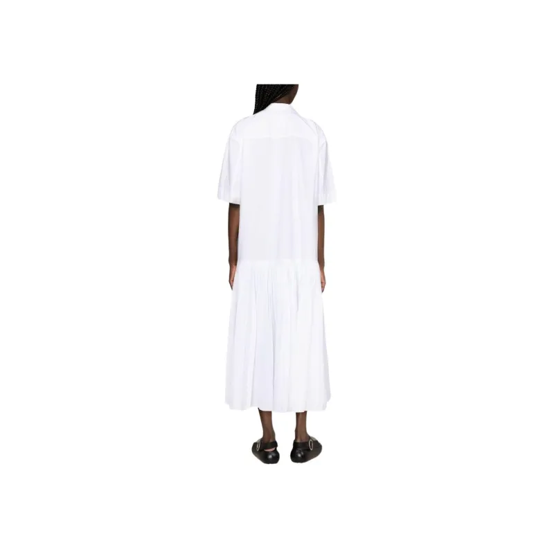 JIL SANDER Drop waist Cotton Shirtdress-2