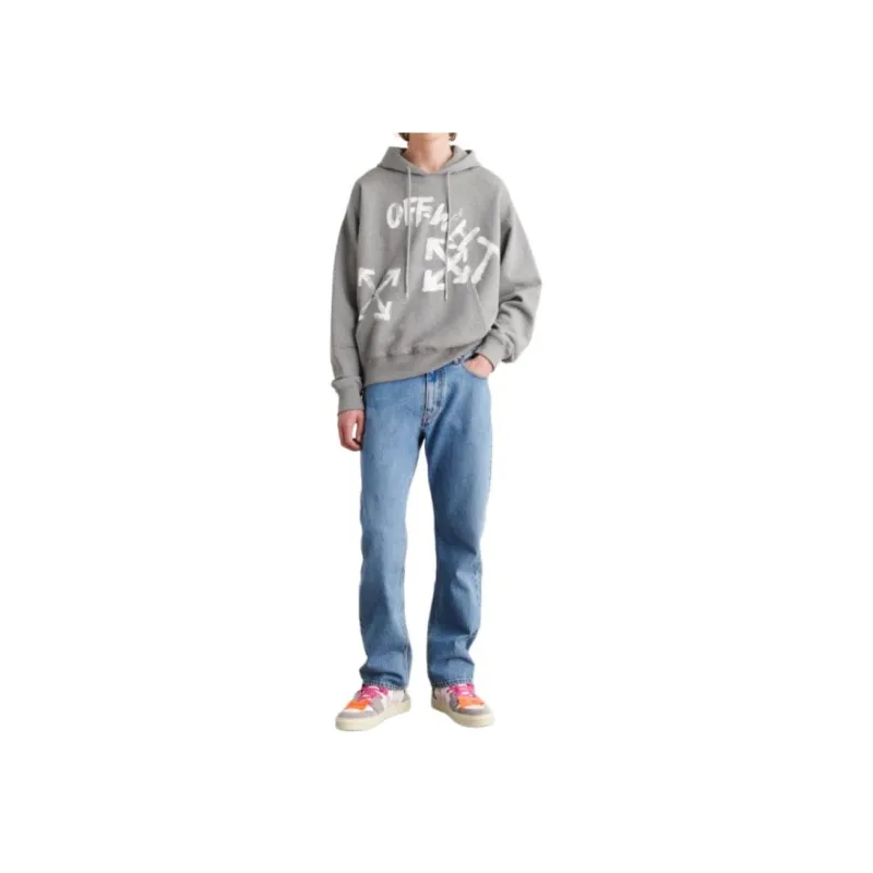 OFF WHITE Paint Script Arrows Skate Hoodie-3