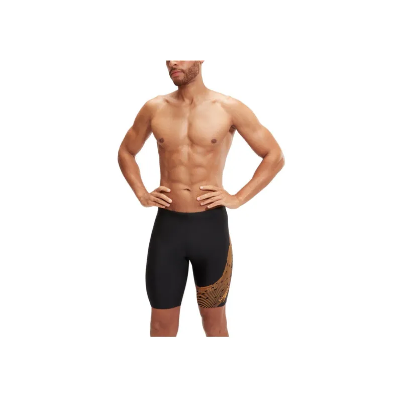 Speedo Swimming Shorts Men's Black/Citrus Peel Yellow-1