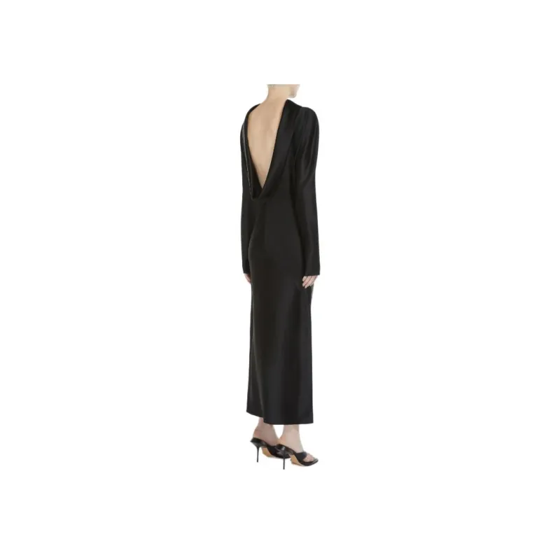 SportMax Long Sleeved Dresses Women's Black-2
