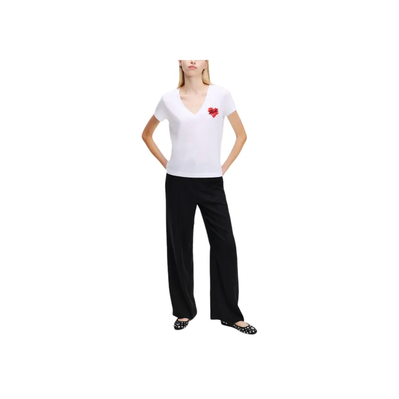 Karl Lagerfeld K/Heart V neck T shirt-2