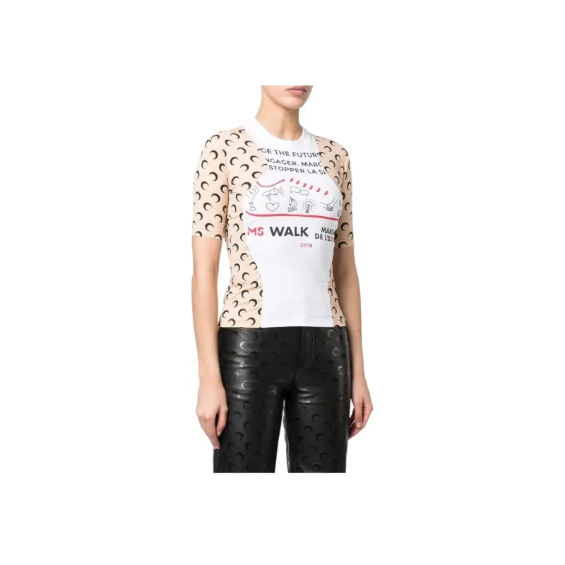Marine Serre T-Shirts Women's White-1