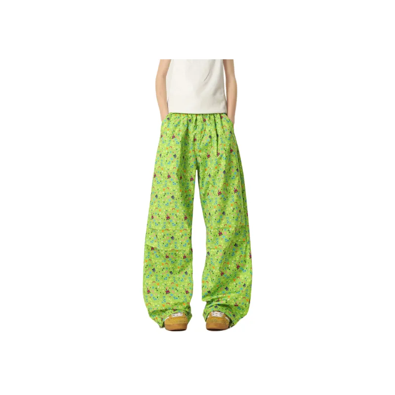 ROOMBOSE Casual Pants Unisex Green-3