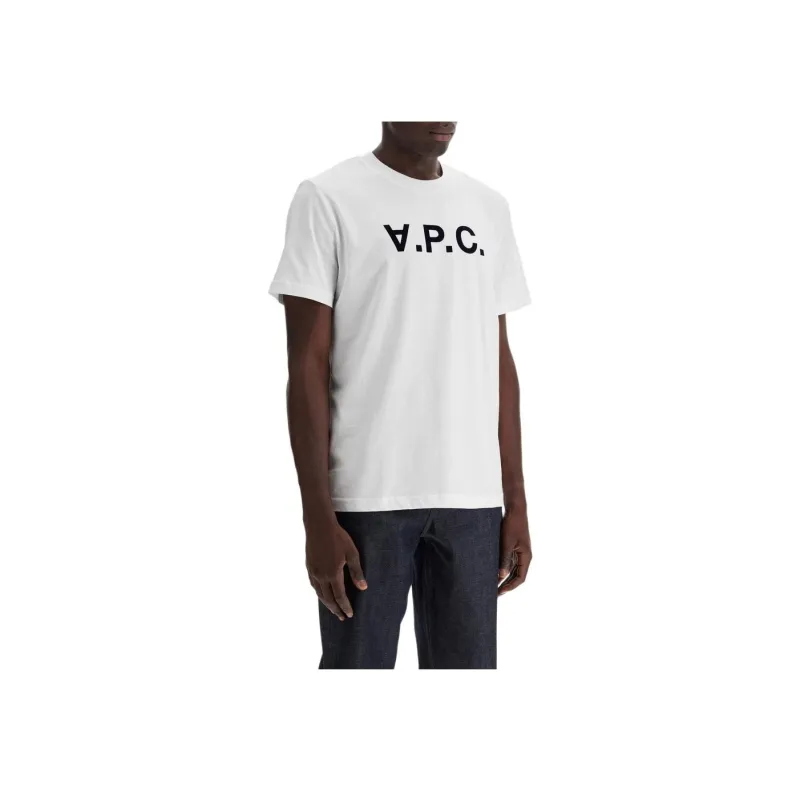 A.P.C Logo Printed Crew Neck T-Shirt-3