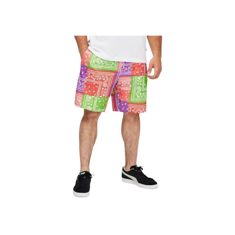 PUMA FIT Casual Shorts Unisex Red Green-3