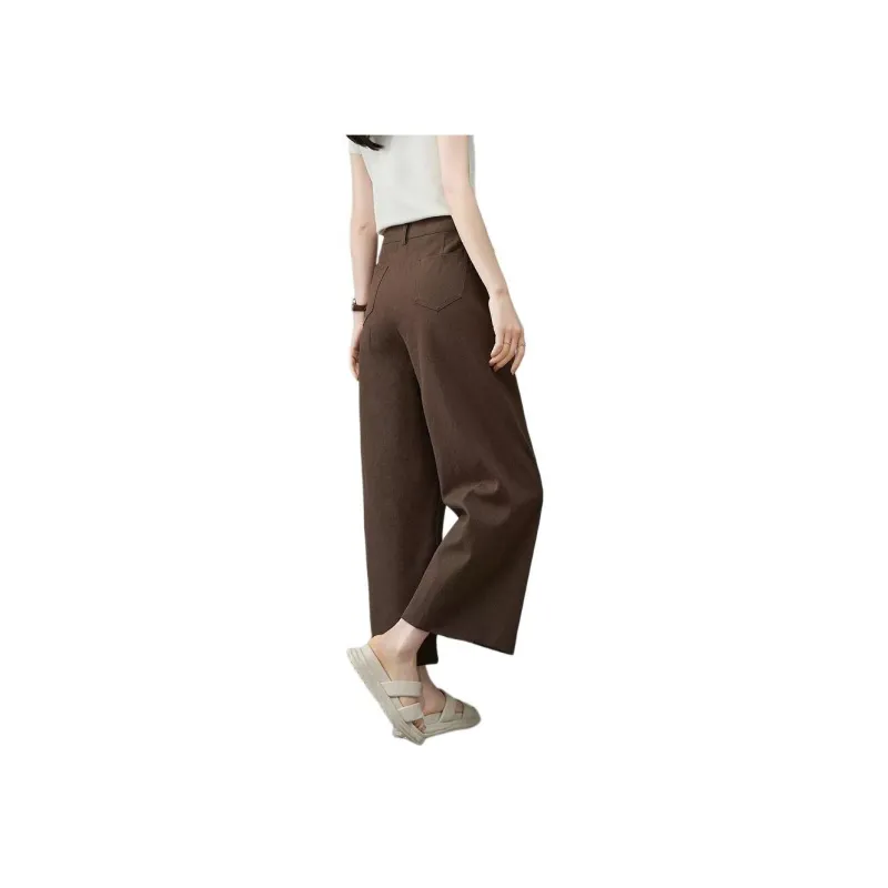 YALIDA Casual Pants Women's Coffee-5