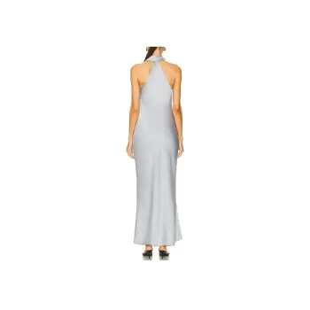 NORMA KAMALI Halterneck Crepe Maxi Dress