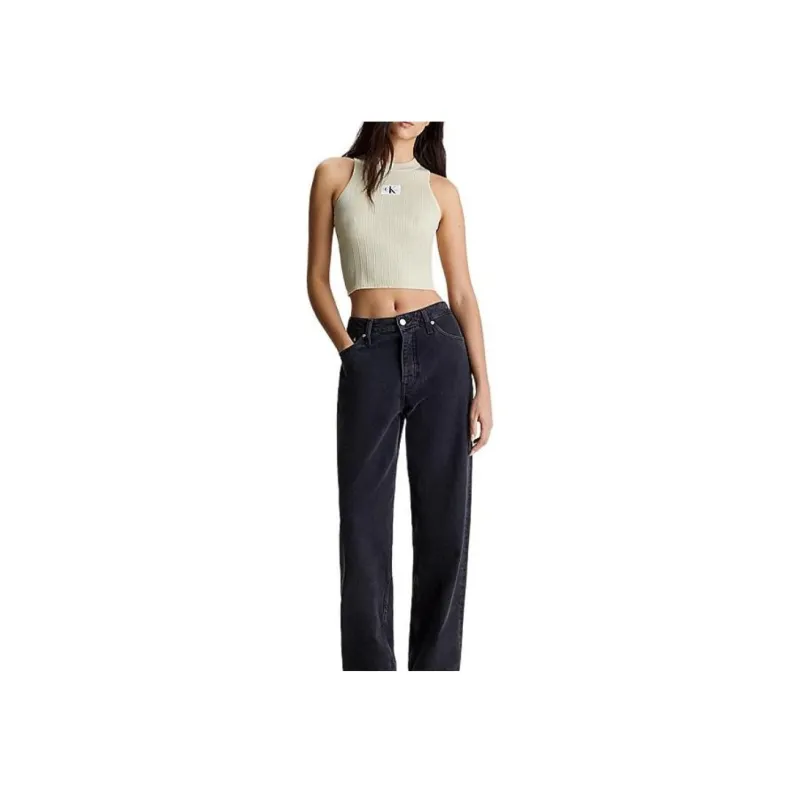 Calvin Klein Jeans Logo patch Ribbed knit Top-1