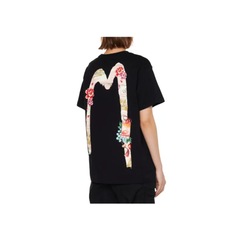 EVISU SS22 Drop Shoulder Sleeve T Shirt Women's-4