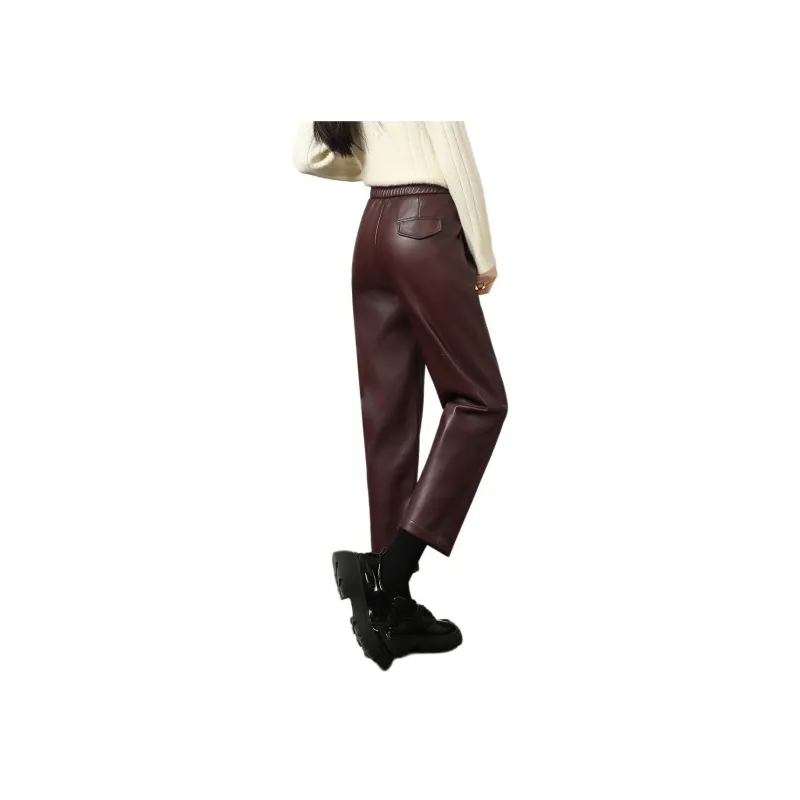Mylan Leather Pants Women's Ancora Red-1