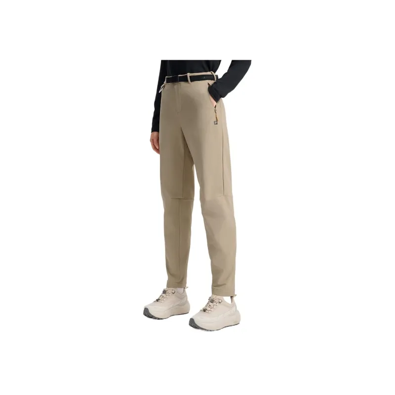FILA x DUNHUANGBOWUGUAN LIANMINGKUAN SS25 Knitted Sweatpants Women's Chestnut Coffee-3