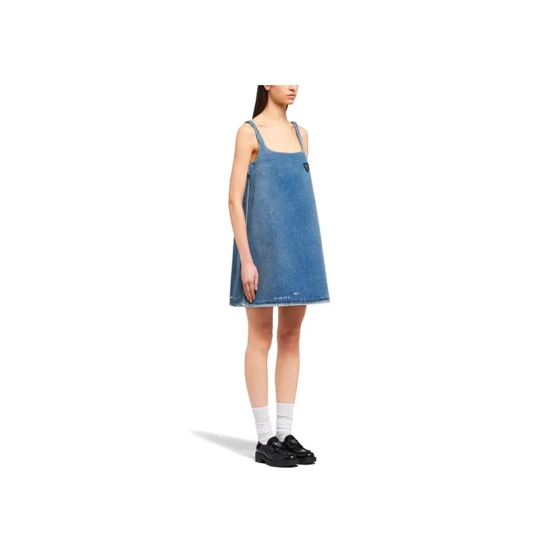 PRADA Slip Dresses Women's Blue-3