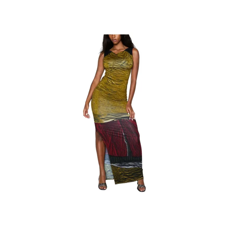 Miaou SELENA DRESS Sleeveless Dress Women's Red Green-2