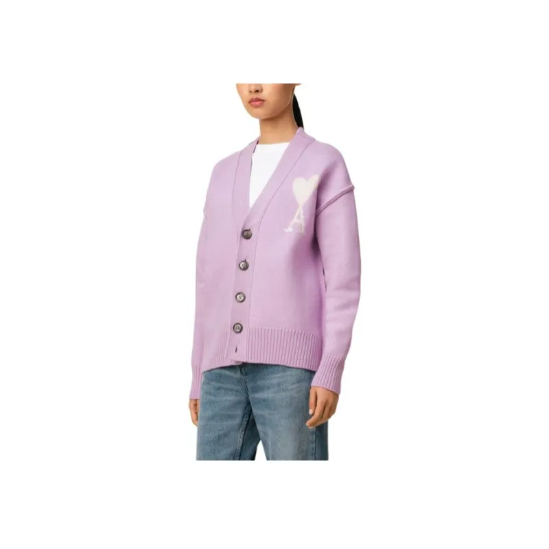 Ami Paris Ami De Coeur Knitted Cardigan-2