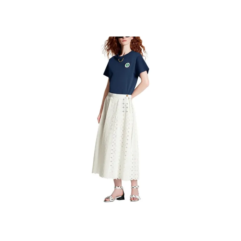 LOUIS VUITTON FW22 Casual Long Skirts Women's White-1