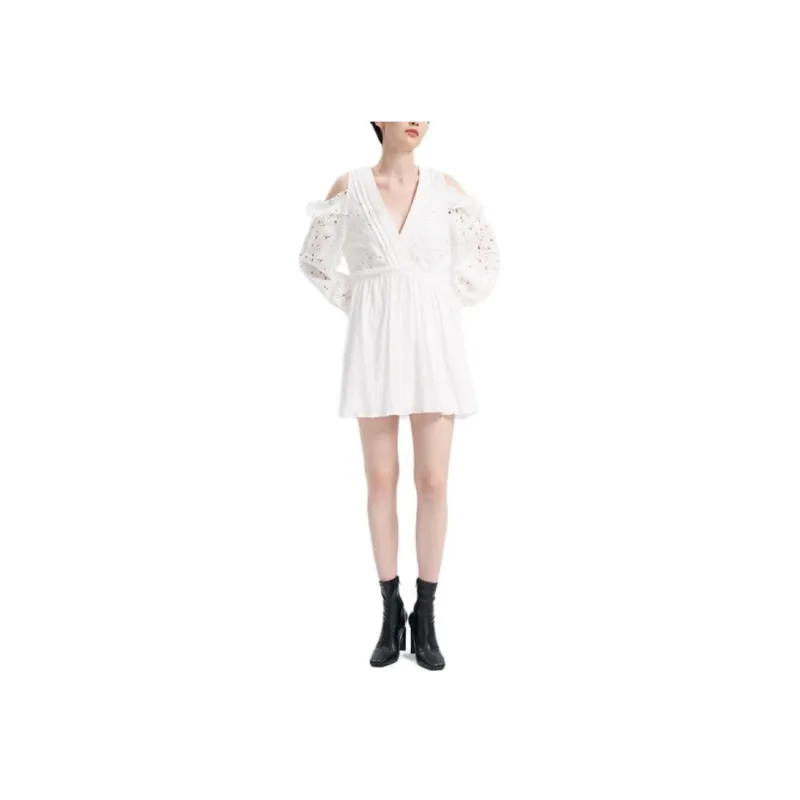 IRO NIGHT Long-Sleeved Dresses Women's White-2