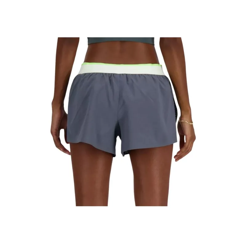 New Balance Race Day Split Casual Shorts Women's Gray-2