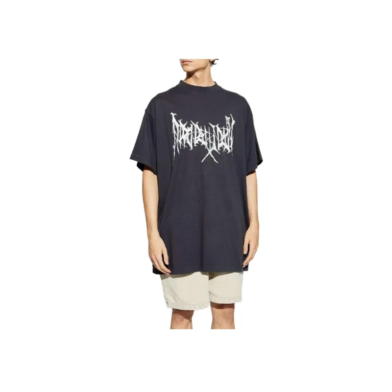 Balenciaga Logo Printed Oversized T Shirt-2