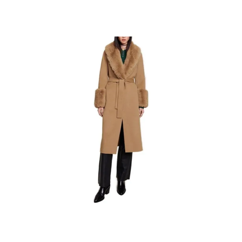 Maje Coats Women's Camel-1