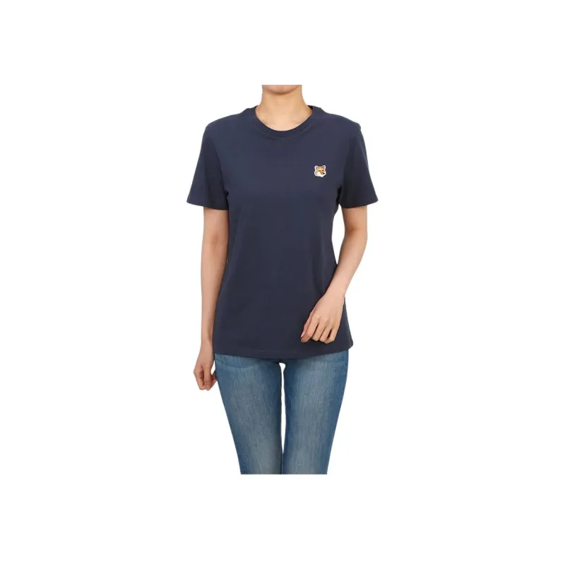 Maison Kitsune Fox Head Patch Crewneck T Shirt-2