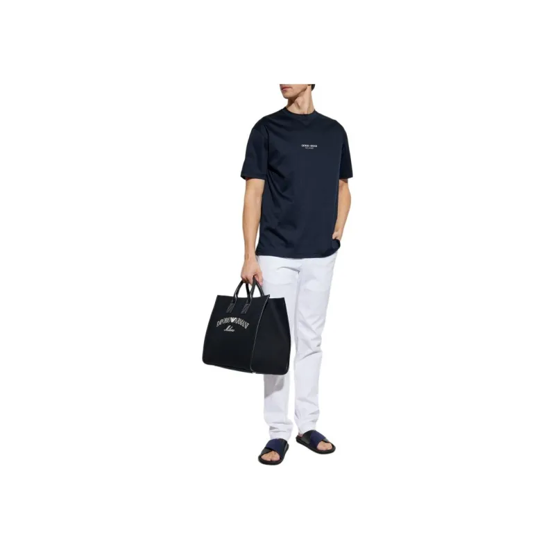 GIORGIO ARMANI Logo print Cotton T shirt-3