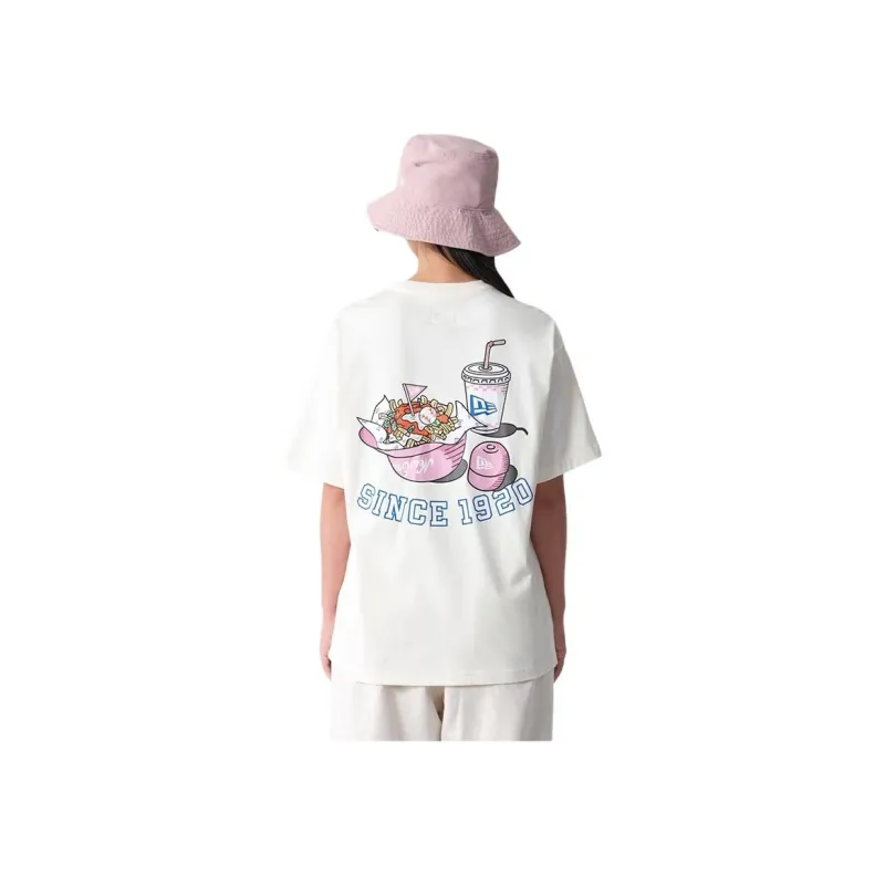 New Era T Shirts Unisex Ivory White-2