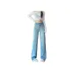 Light Blue Ankle-Length Pants
