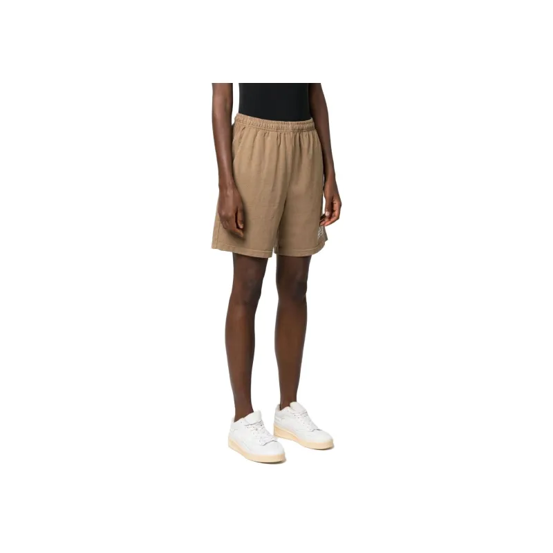 SPORTY & RICH Logo print Cotton Shorts-3