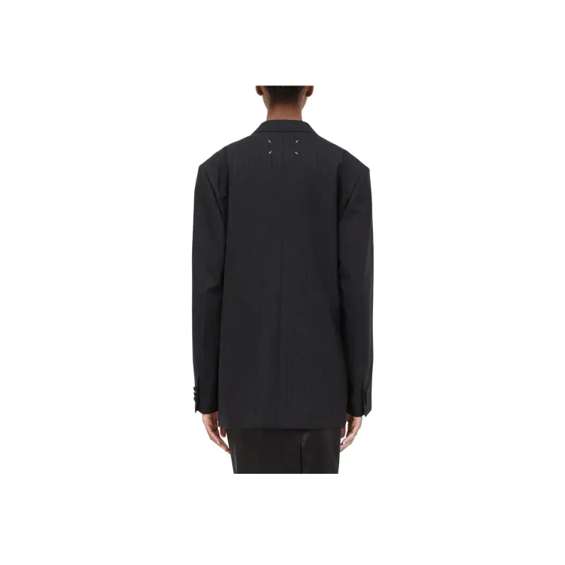 Maison Margiela Striped Effect Oversize Tuxedo Blazer-3