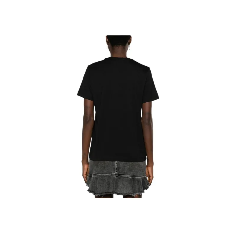 MSGM Glitter Logo-print Cotton T-shirt-2