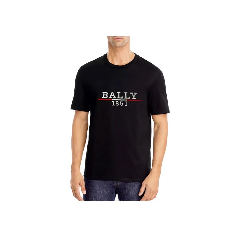 Tシャツ・カットソー Bally Black Cotton T-Shirt Bally T Shirt Black Mens Bally
