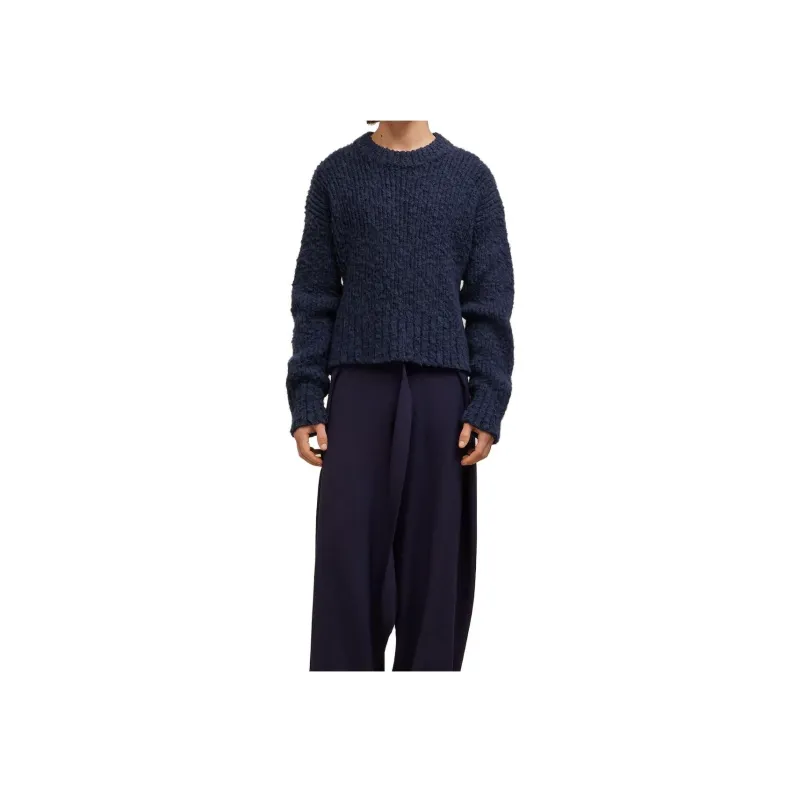 Ami Paris Ribbed Crew Neck Jumper-1