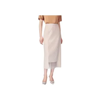 BBLLUUEE Casual Long Skirt Women's Timber
