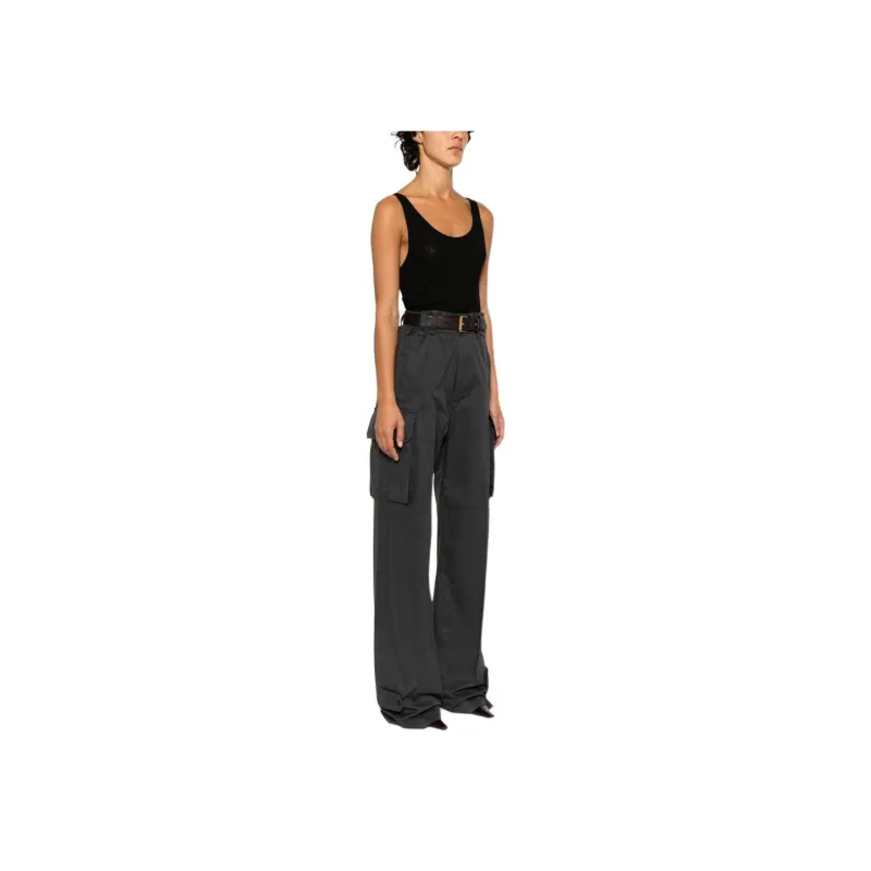 SAINT LAURENT Organic cotton Wide leg Trousers-2