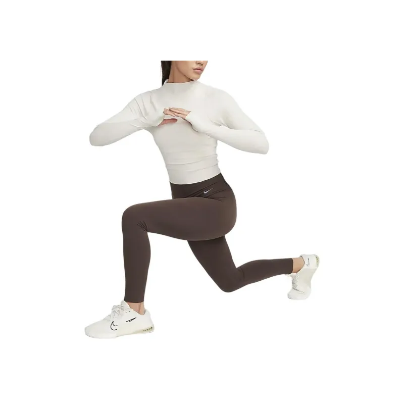 Nike Zenvy Set-in Sleeve T-Shirt Women's Light Redwood Umber-2
