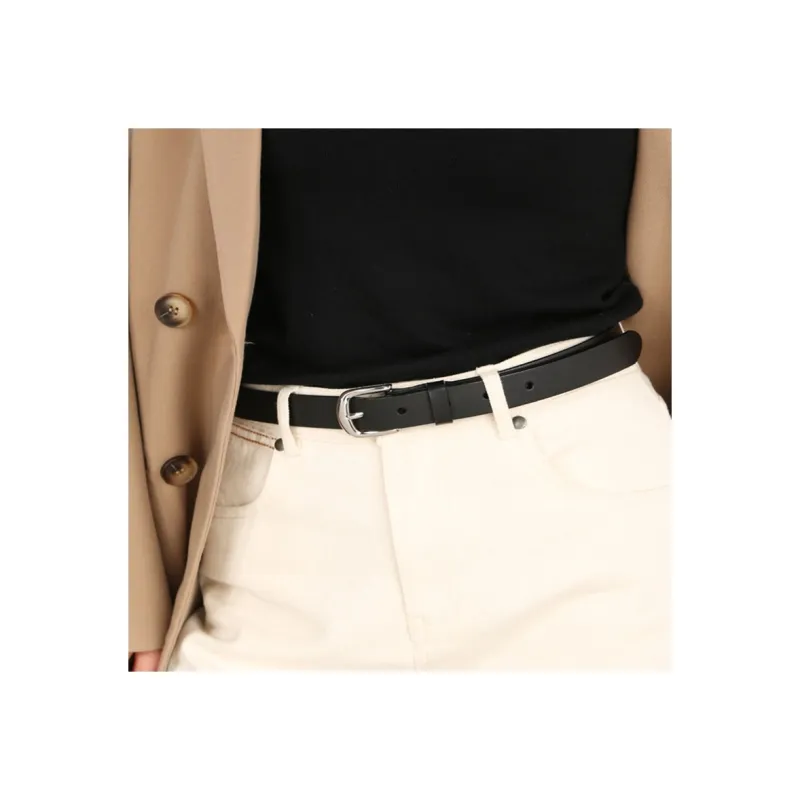 Cows Reign Hypoallergenic Pin Buckle Top Grain Cow Leather Leather Belts Women's Width 2.3cm-3