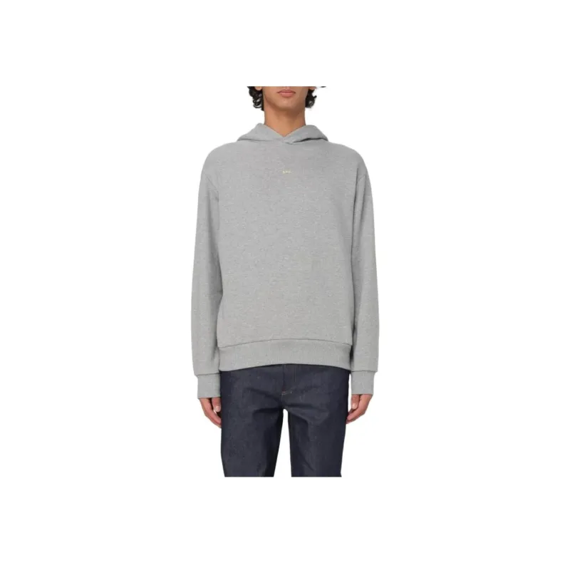 A.P.C Logo Printed Straight Hem Hoodie-0