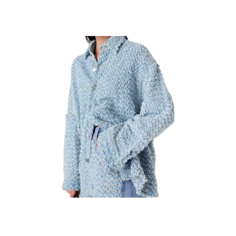 Stella McCartney Oversized Denim Bouclé Shirt-3