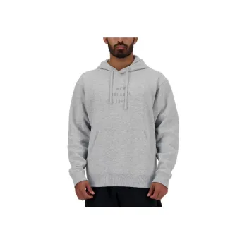 New Balance Iconic Collegiate Graphic Hoodie Sweatshirt Men's Gray