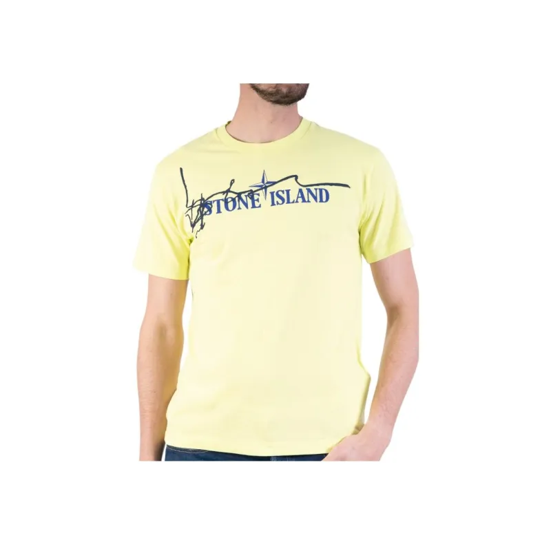 STONE ISLAND SS22 T Shirt Men's Light Yellow-4