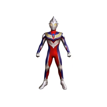 BANDAI Ultraman Tiga Ultraman Giant Of Light Action Figures Red Composite Deluxe Version