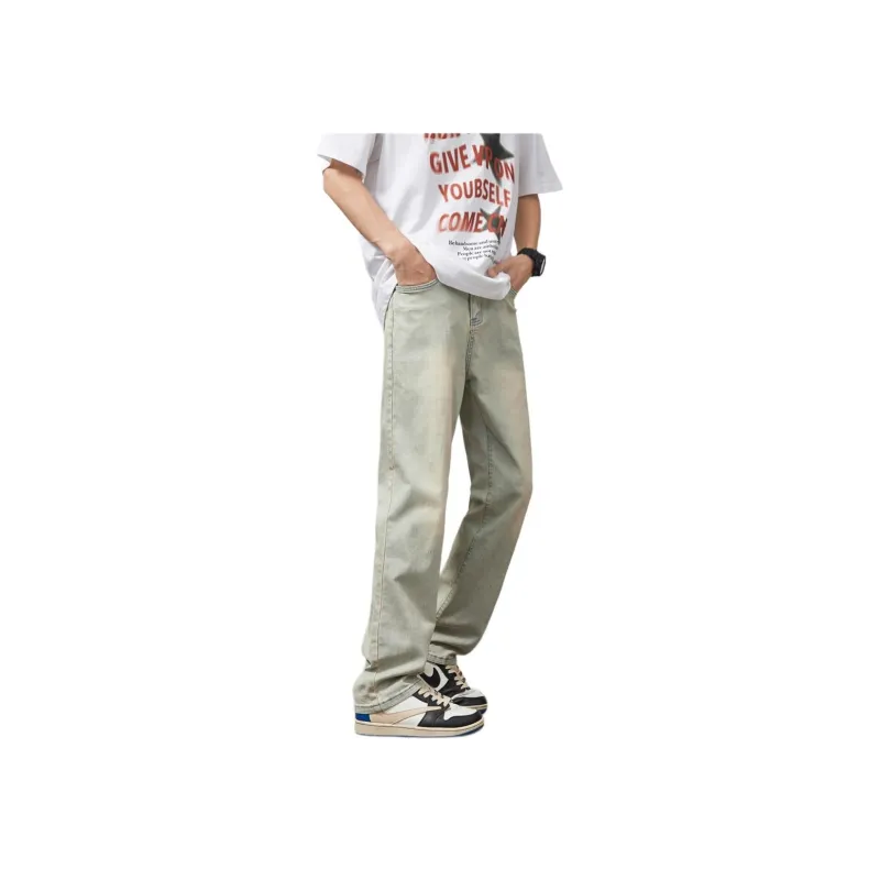 RAMPAGE Jeans Unisex Washed Yellow Mud-8
