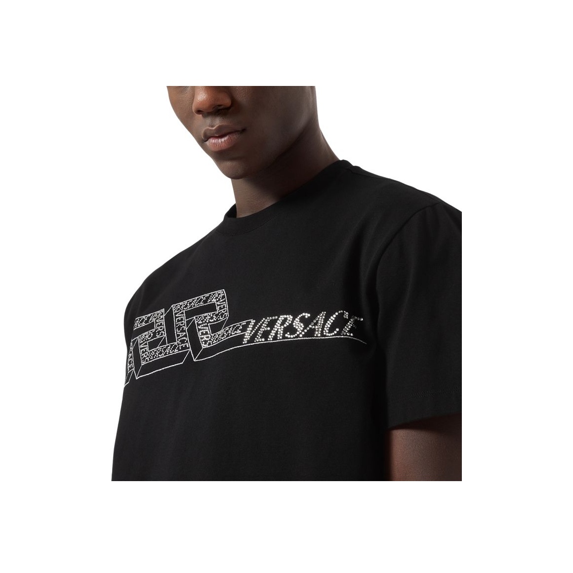 Tシャツ・カットソー VERSACE Men T-shirt Black 10125451A09028 1B000 VERSACE T-Shirts Men Black - POIZON