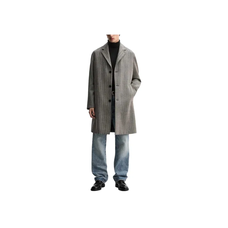 ZARA Coats Men Gray-1