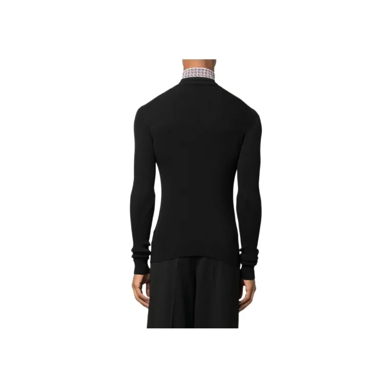 PRADA Jacquard Collar Turtleneck Sweater-2