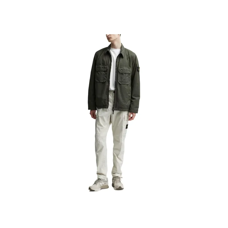 STONE ISLAND Jackets Men Olive Green-4