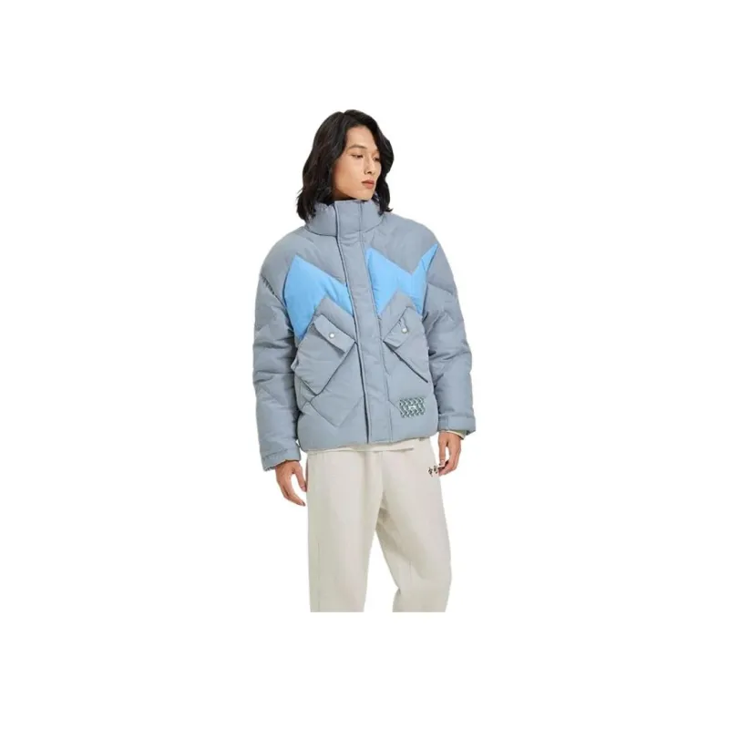 LiNing Down Jackets Men Gray Blue-5